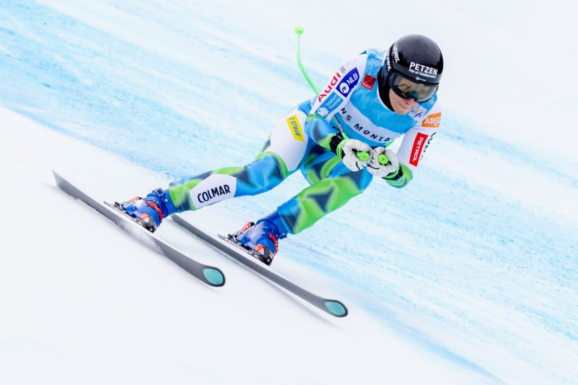 Ilka Štuhec kljub vremenu pripravljena na napad v Crans Montani